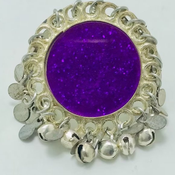 Ethnic Afghan Silver Kuchi Bells Ring, Afghan Statement Massive Ring, - Picture 2 of 5